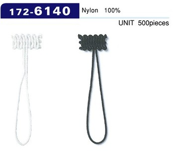 172-6140 حلقة زر، من نوع حبل مجدول، الطول الإجمالي 52 mm (500 قطعة)[عروة زر / زر ضفدع] DARIN