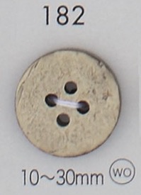 182 زر ثنائي الفتحتين من الخشب الطبيعي[أزرار] DAIYA BUTTON