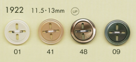 1922 DAIYA BUTTONS زر بوليستر غير منتظم بأربعة ثقوب بنمط الصدفة[أزرار] DAIYA BUTTON