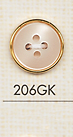 206GK زر بلاستيكي بسيط بأربع فتحات[أزرار] DAIYA BUTTON
