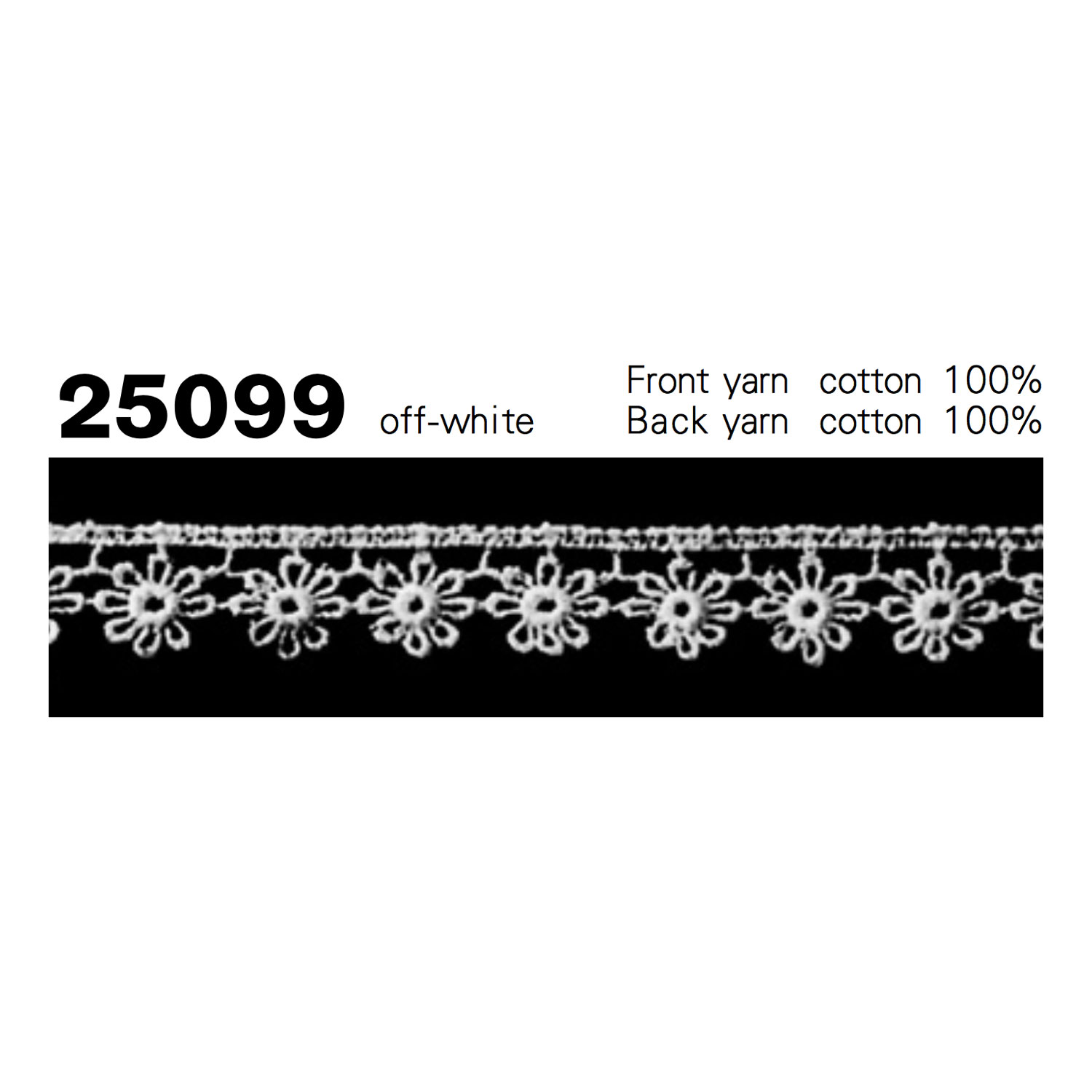 25099 دانتيل كيميائي ضيق Kyowa Lace