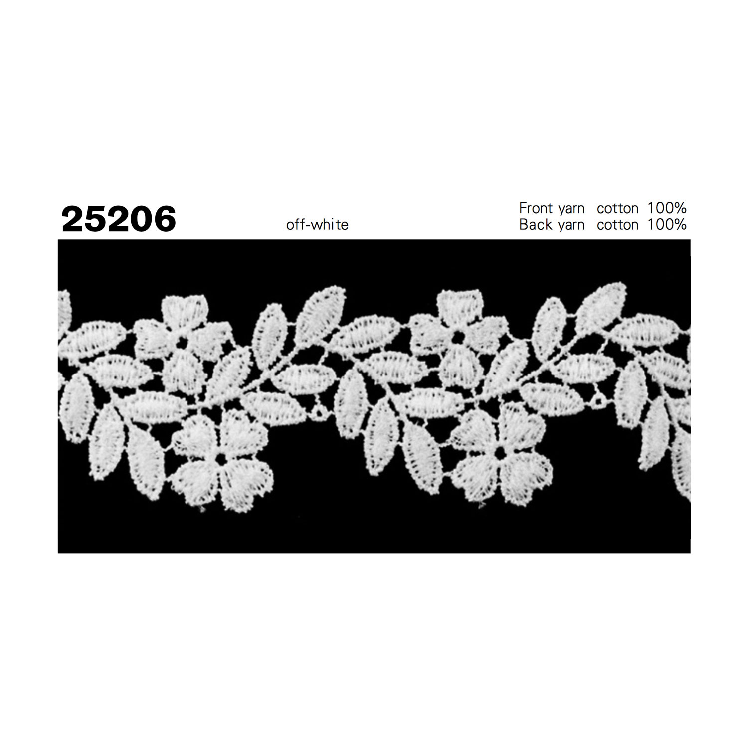 25206 دانتيل كيميائي ضيق Kyowa Lace