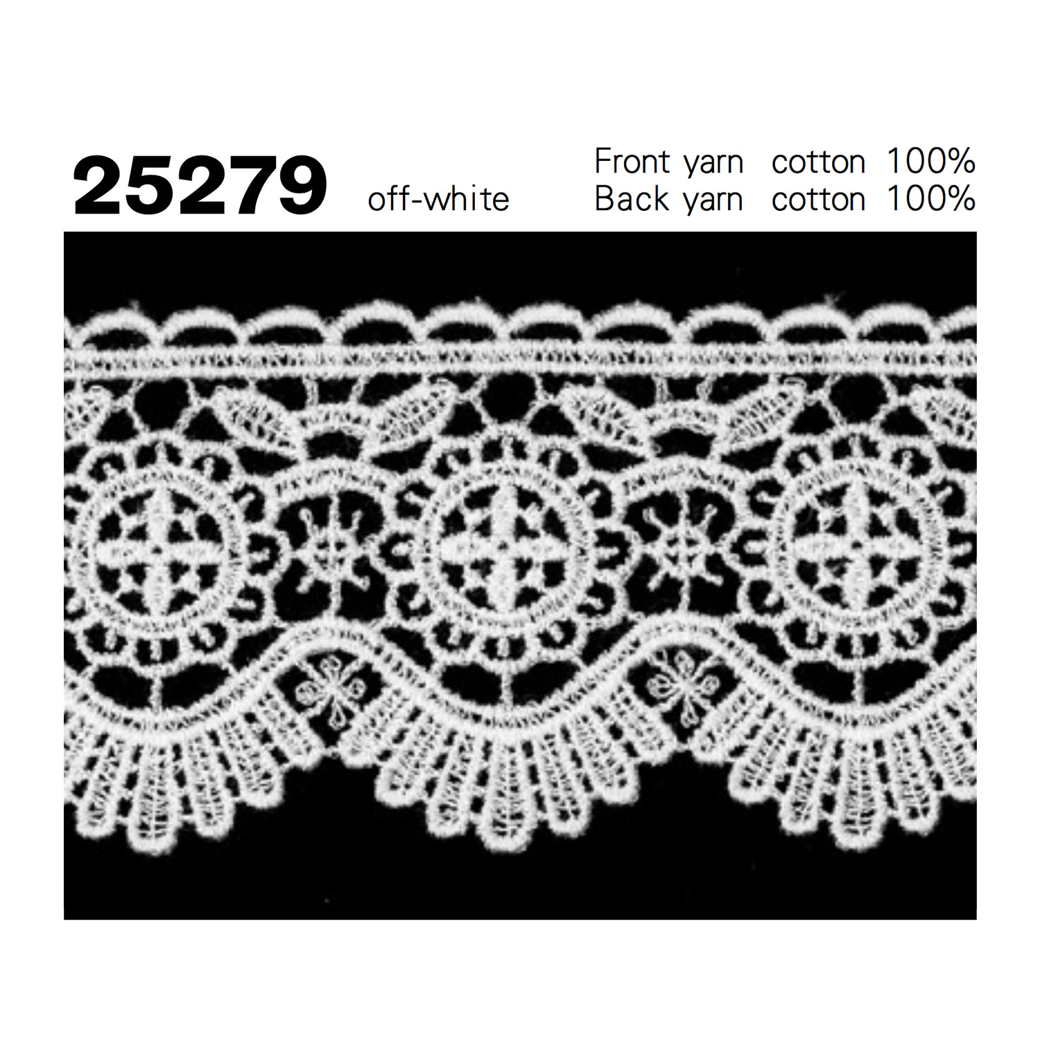 25279 دانتيل كيميائي Kyowa Lace