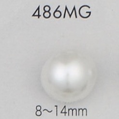 486MG زر ساق نصف حلقية من راتنج يوريا لؤلؤي ذهبي[أزرار] DAIYA BUTTON