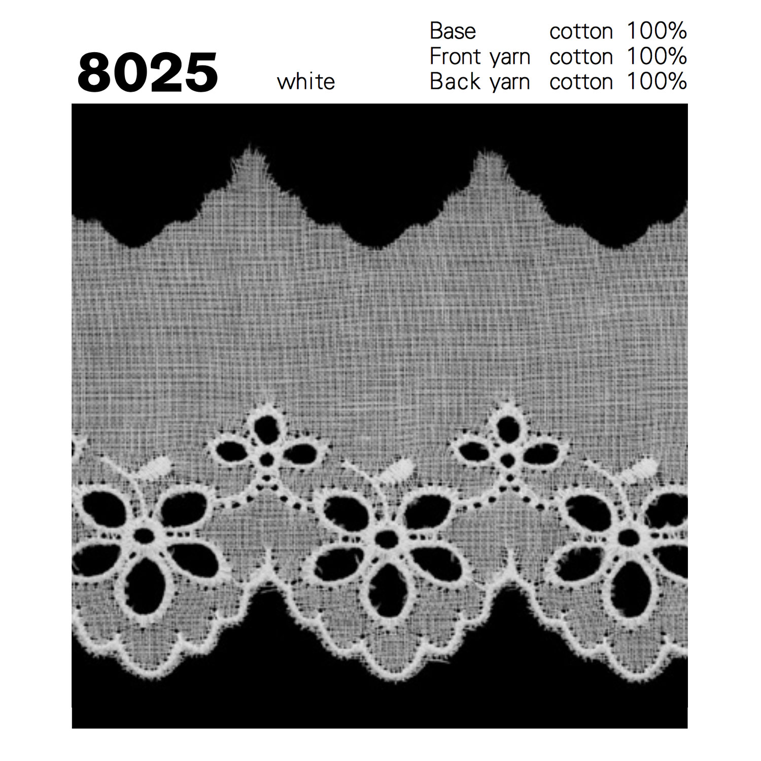 8025 دانتيل قطني ضيق Kyowa Lace