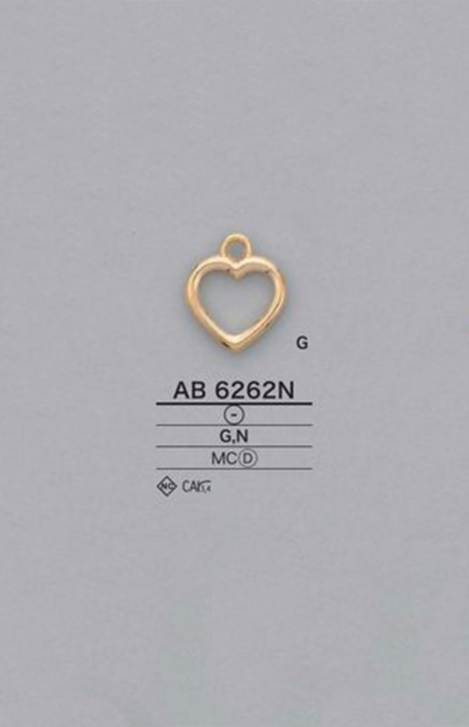 AB6262N لسان سحاب على شكل قلب IRIS