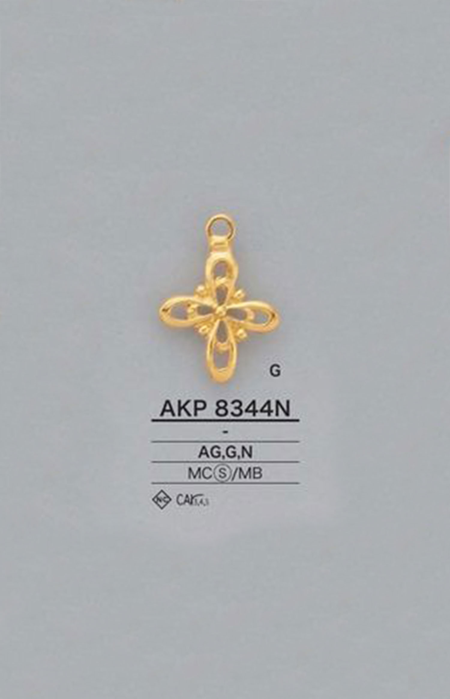 AKP8344N لسان سحاب بنقشة زهرة IRIS
