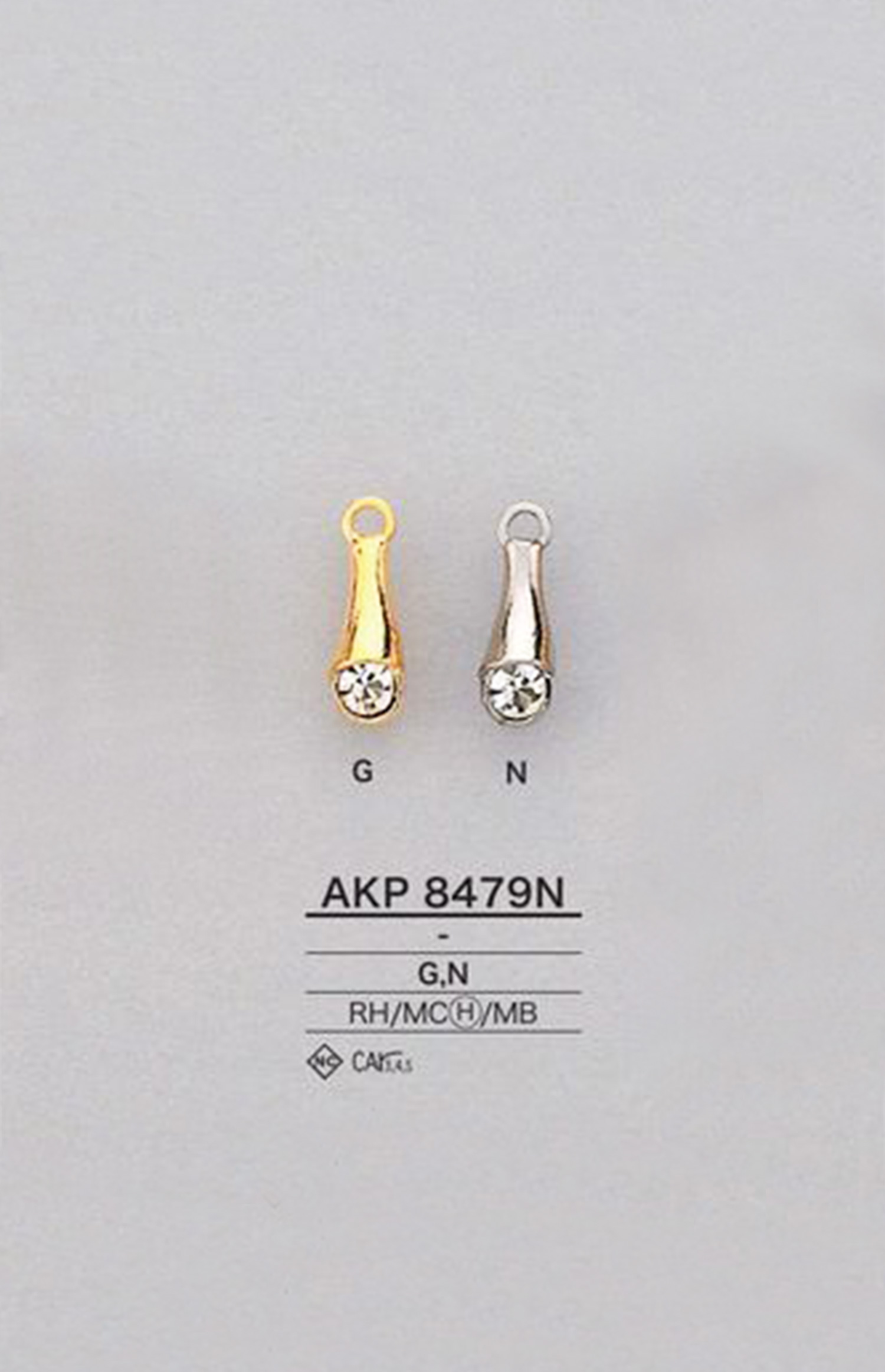 AKP8479N لسان سحاب مرصع بأحجار الراين[Zipper] IRIS