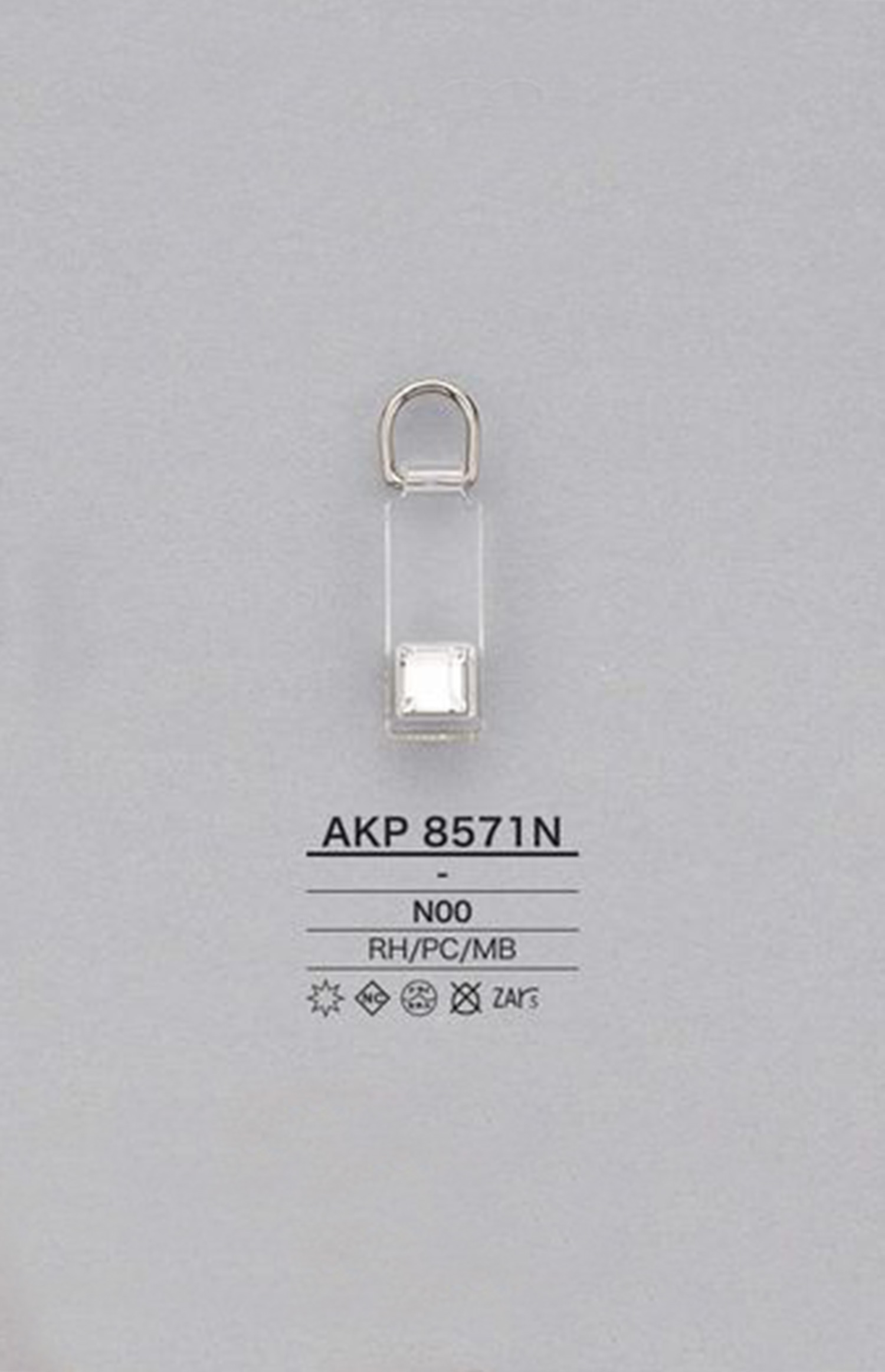 AKP8571N لسان سحاب من البولي كربونات مزين بالستراس IRIS