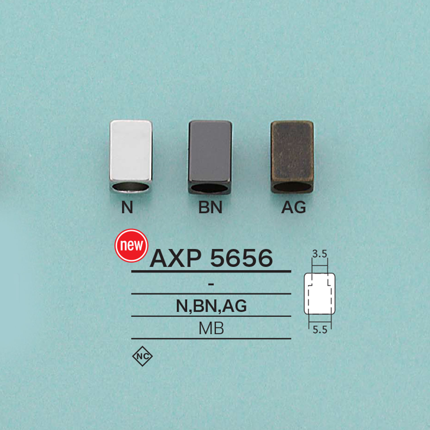 AXP5656 طرف رباط مربع[أبازيم وحلقات] IRIS