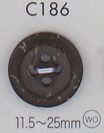 C186 زر من خشب طبيعي بأربع فتحات[أزرار] DAIYA BUTTON