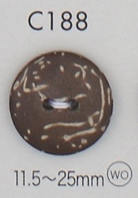 C188 زر خشبي طبيعي بأربع فتحات[أزرار] DAIYA BUTTON