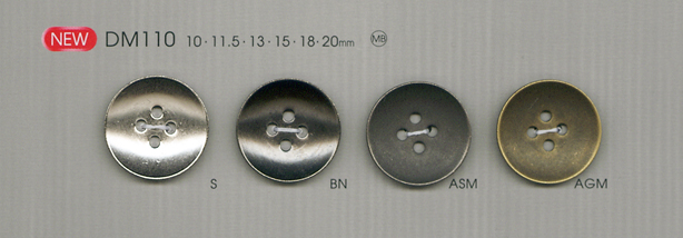 DM110 زر معدني أنيق وبسيط للقمصان والسترات[أزرار] DAIYA BUTTON