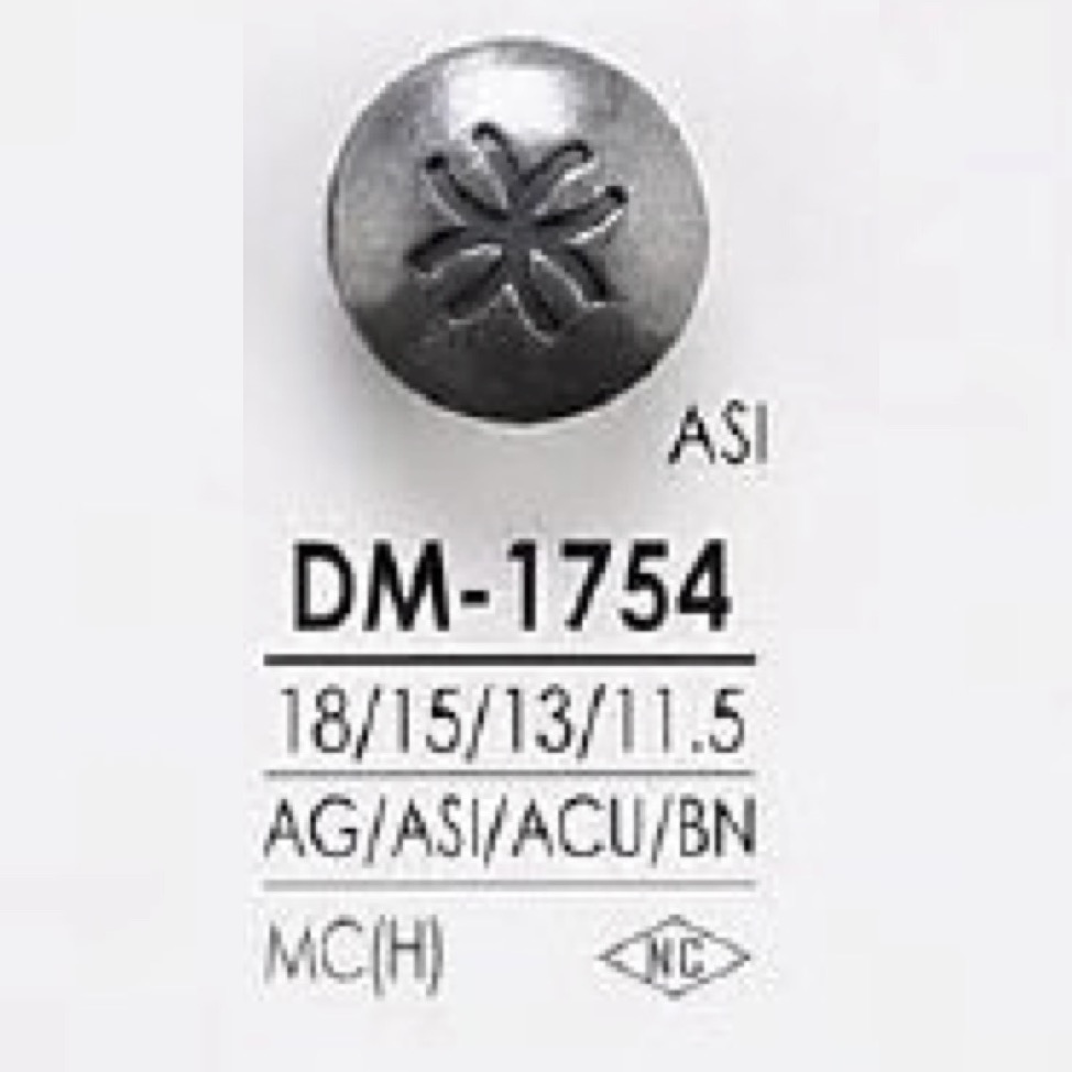 DM1754 زر بساق نصف حلقية من معدن عالي الجودة[أزرار] IRIS