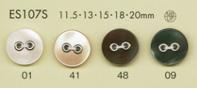ES107S DAIYA BUTTONS زر بوليستر زخرفي ذو فتحتين بنمط الصدفة[أزرار] DAIYA BUTTON