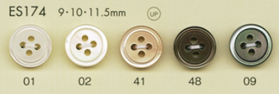ES174 DAIYA BUTTONS زر بوليستر بمظهر الصدف[أزرار] DAIYA BUTTON