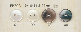 FP203 DAIYA BUTTONS زر بوليستر بشكل الصدفة[أزرار] DAIYA BUTTON