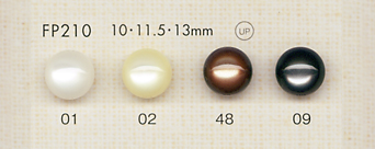 FP210 DAIYA BUTTONS زر بوليستر بمظهر الصدف (نصف قبة)[أزرار] DAIYA BUTTON