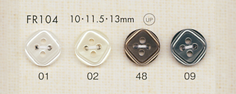FR104 زر بوليستر شبيه بالصدف من DAIYA BUTTONS[Buttons] DAIYA BUTTON