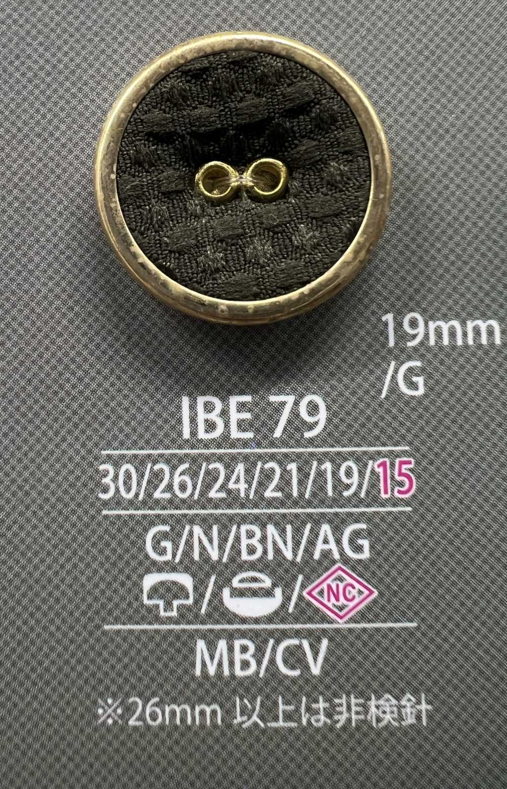 IBE79 زر مغطى بغطاء حلقي وعمود مغلق[أزرار] IRIS
