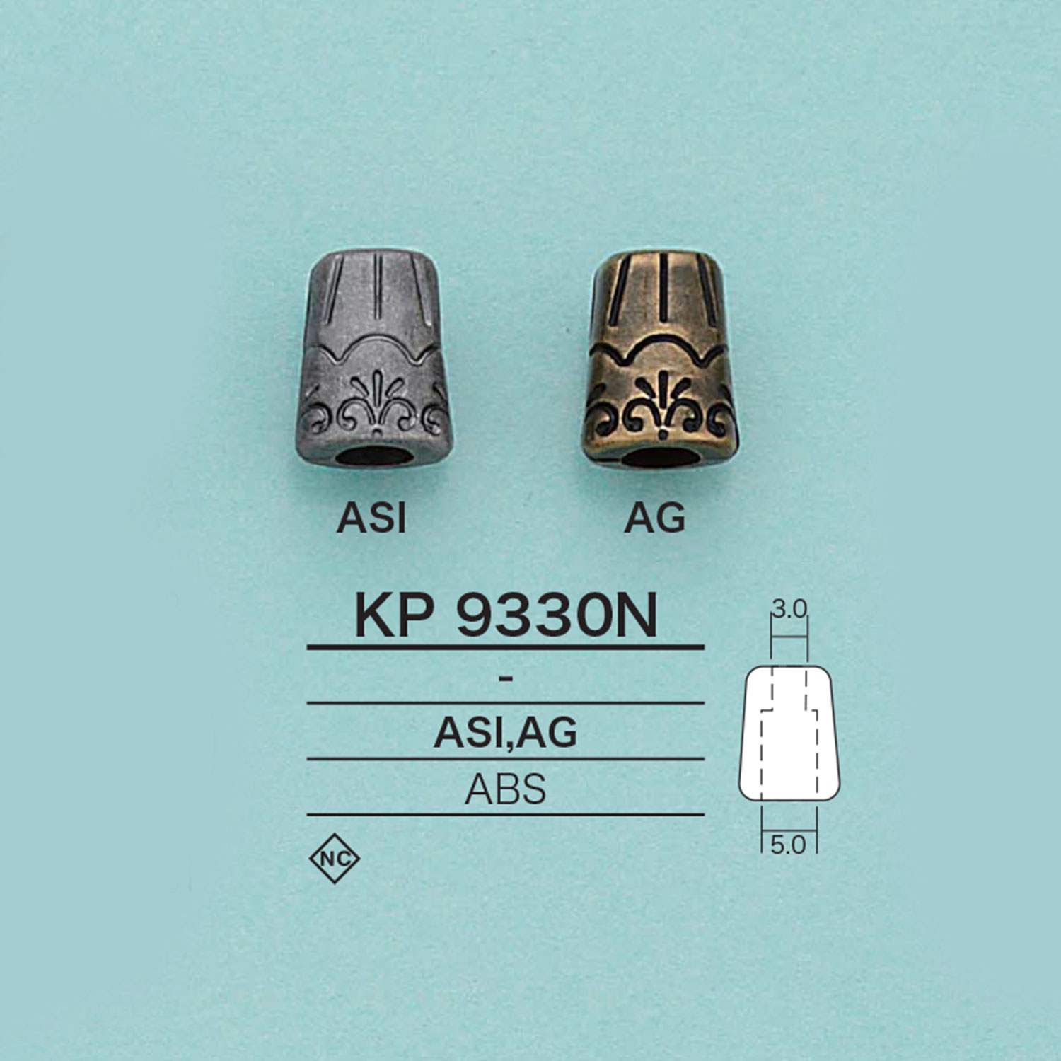 KP9330N طرف حبل أنبوبي[أبازيم وحلقات] IRIS