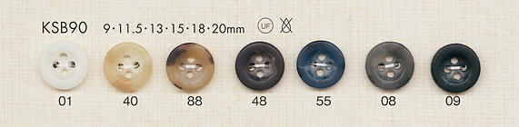 KSB90 زر بوليستر أنيق بأربعة ثقوب[Buttons] DAIYA BUTTON