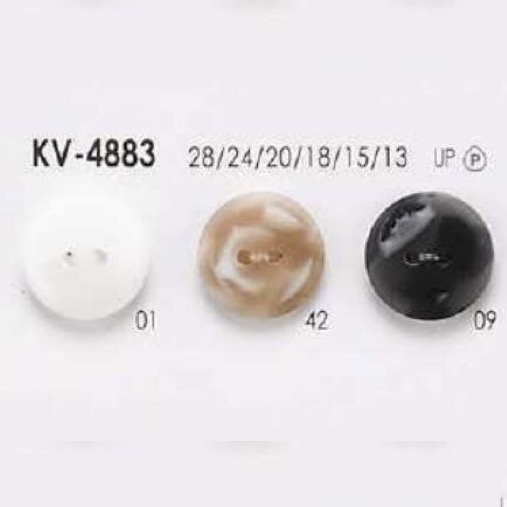 KV4883 زر راتنج البوليستر بفتحتين أماميتين[أزرار] IRIS