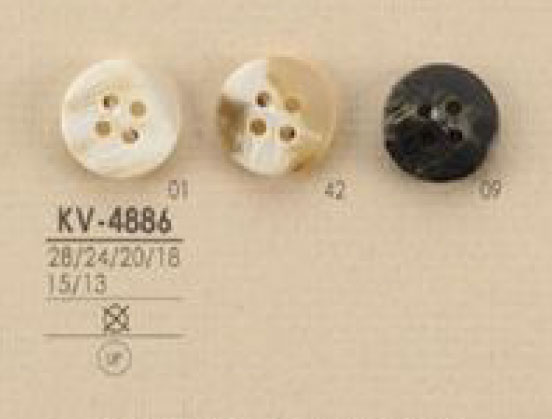 KV4886 زر بوليستر بأربعة فتحات على طراز بوفالو[أزرار] IRIS