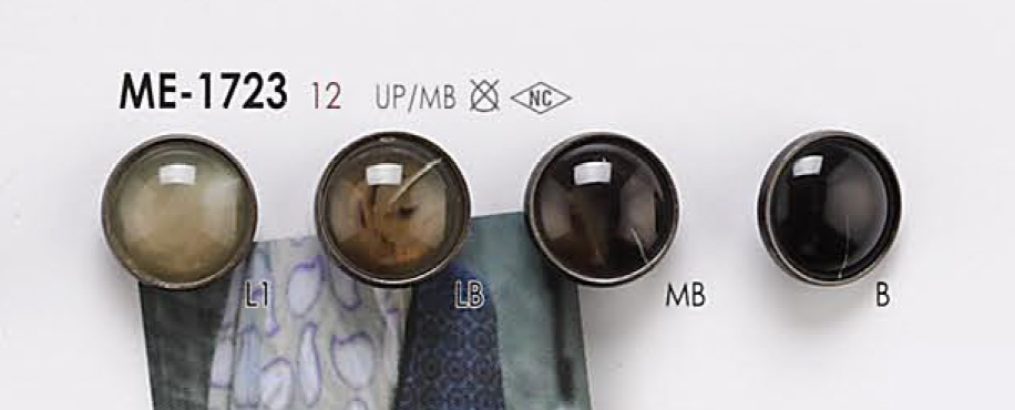 ME1723 زر كبس بغطاء وعمود مغلق بمظهر الصدفة[أزرار] IRIS