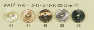 MV17 زر بوليستر بمظهر الصدف من DAIYA BUTTONS[أزرار] DAIYA BUTTON
