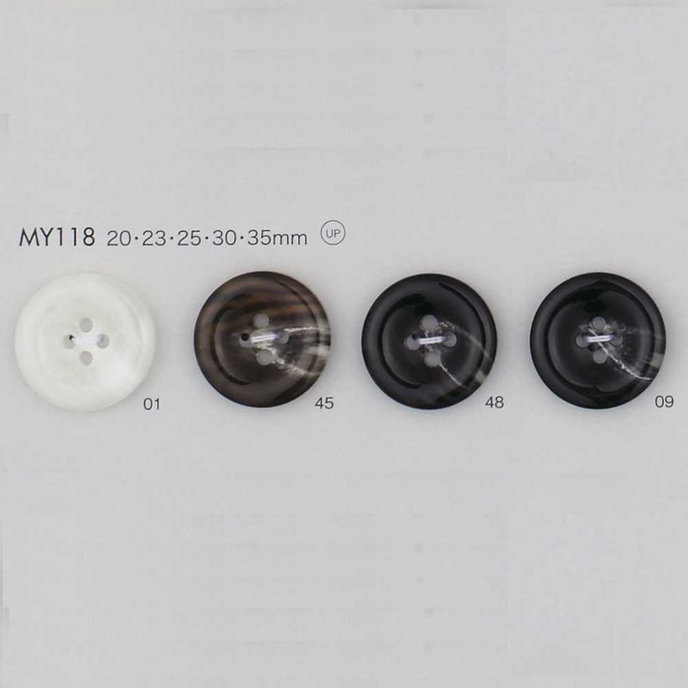 MY118 زر راتنج البوليستر بأربع فتحات[أزرار] DAIYA BUTTON