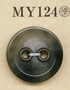 MY124 زر بفتحتين من راتنج البوليستر/النحاس الأصفر[أزرار] DAIYA BUTTON