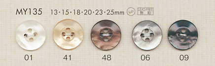 MY135 DAIYA BUTTONS زر بوليستر بشكل الصدف[أزرار] DAIYA BUTTON