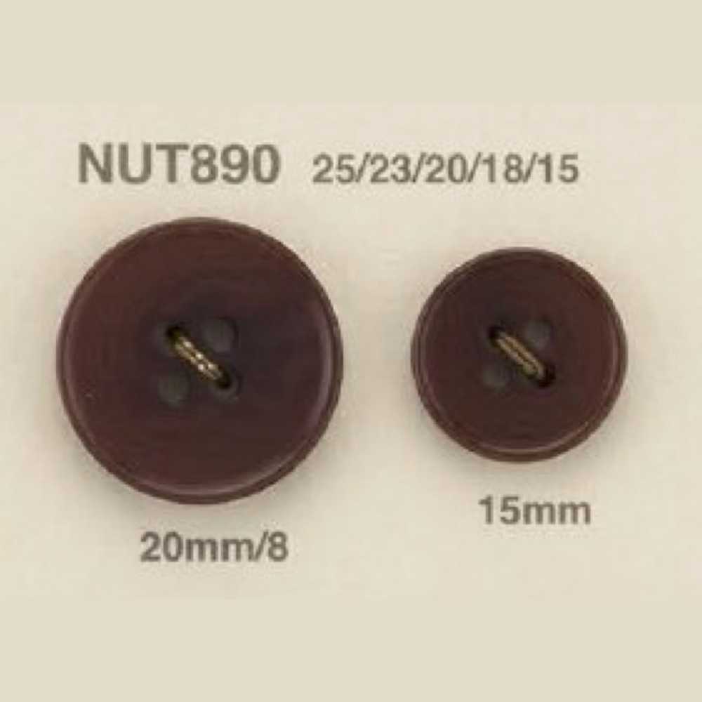 NUT890 زر بفتحات أمامية من الجوز بأربع فتحات[Buttons] IRIS