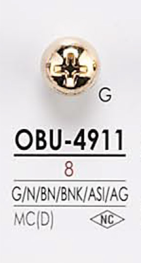 OBU4911 زر معدني بتصميم برغي[أزرار] IRIS