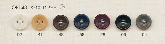 OP143 زر بوليستر بأربع فتحات بلون هادئ وبسيط[أزرار] DAIYA BUTTON