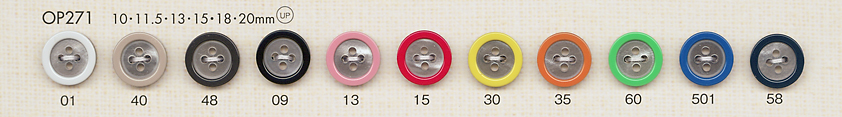 OP271 أزرار بوليستر ملونة زاهية للقمصان[Buttons] DAIYA BUTTON