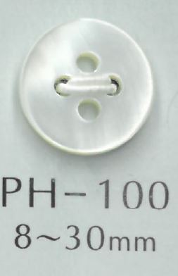 PH100 زر صدف مسطح بأربع فتحات[Buttons] Sakamoto Saji Shoten