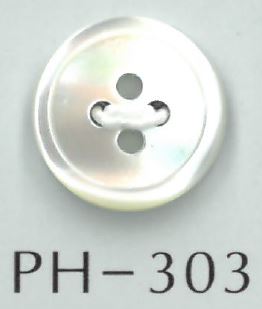 PH303 زر صدف بأربعة ثقوب بحافة ضيقة[أزرار] Sakamoto Saji Shoten