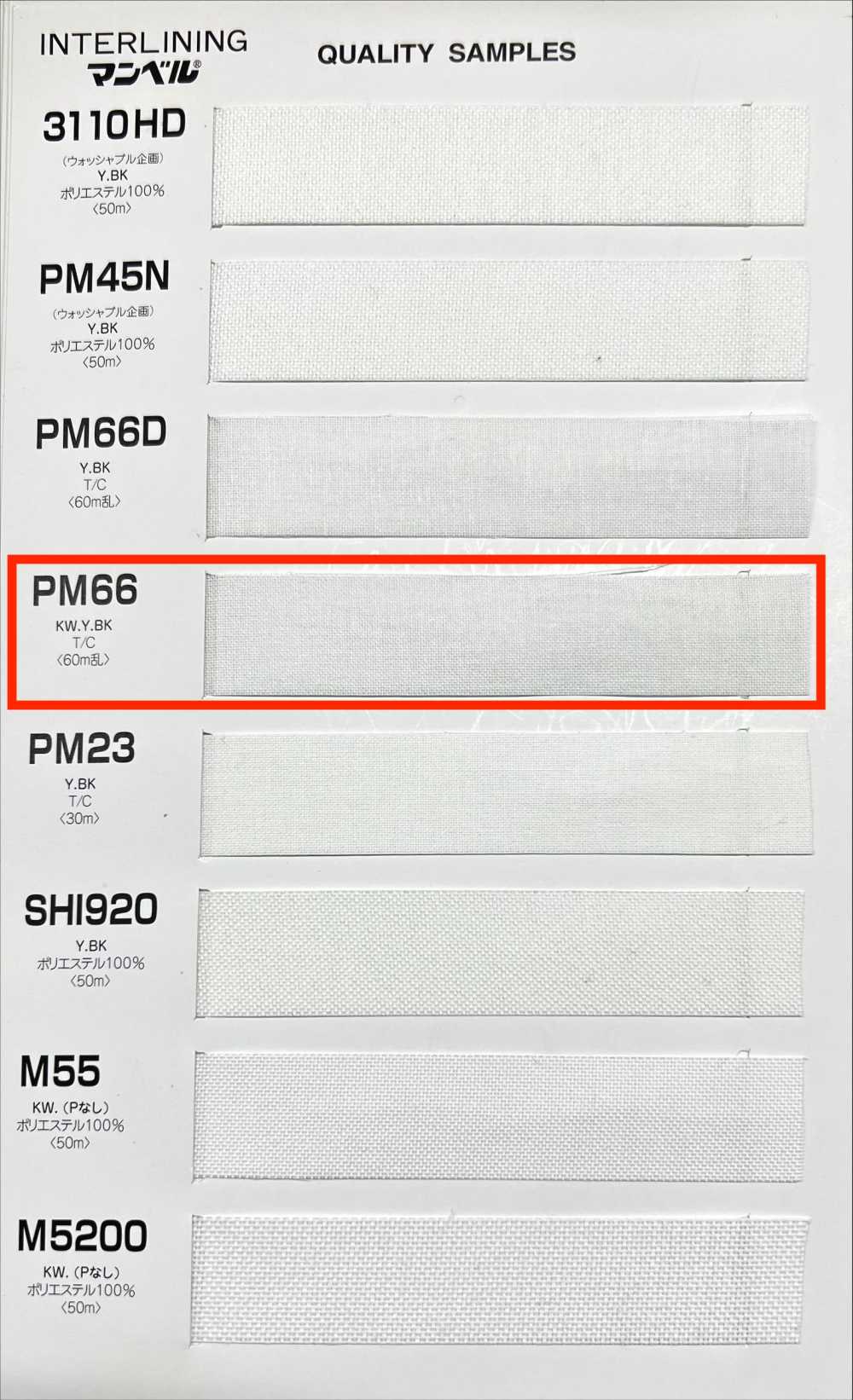 PM66 سلسلة Inber من فازلين (قماش التقوية) لاصق (شريط)، النوع الناعم Manberu