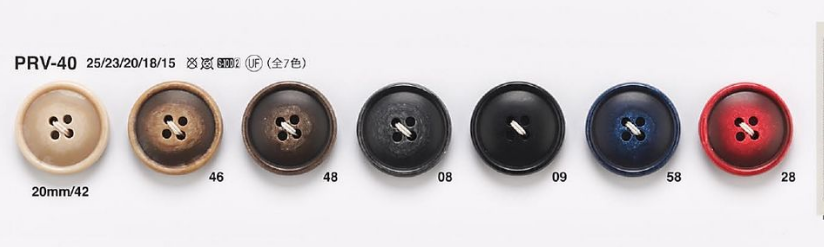 PRV40 أزرار على شكل عظم للبدلات والسترات[Buttons] IRIS