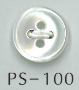 PS100 زر صدفي بأربع ثقوب مع حافة[أزرار] Sakamoto Saji Shoten