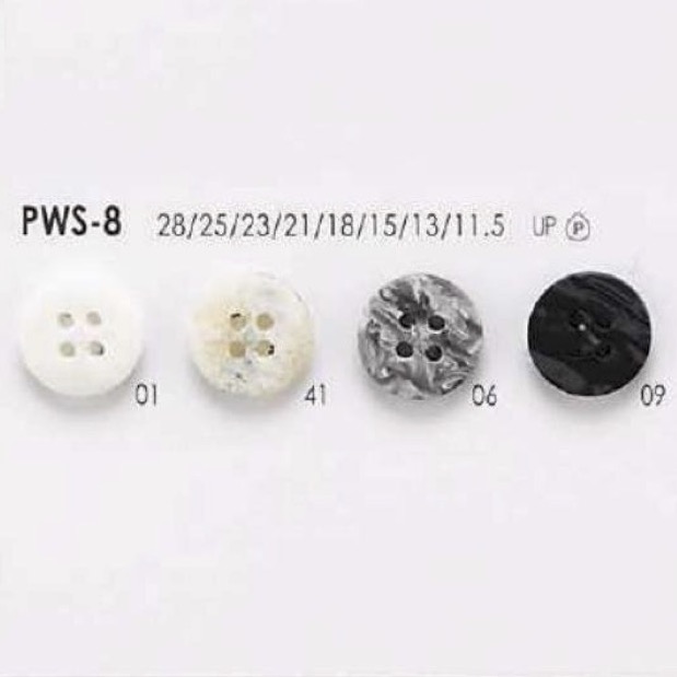 PWS8 زر بساق نصف حلقية من راتنج البوليستر[أزرار] IRIS