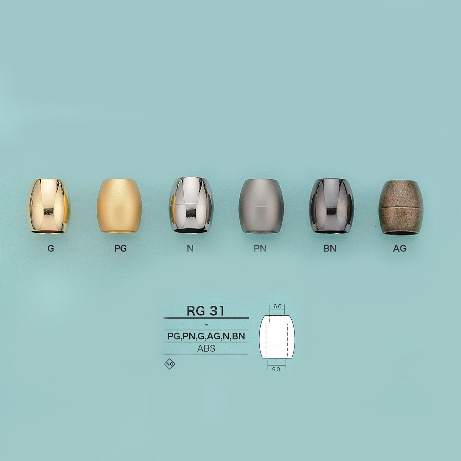RG31 طرف حبل بشكل برميل (مطلي)[أبازيم وحلقات] IRIS