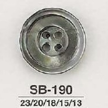 SB190 زر من صدف اللؤلؤ الأسود ذو 4 ثقوب[أزرار] IRIS