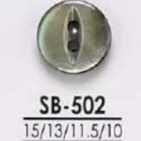 SB502 زر من صدف اللؤلؤ الأسود ذو فتحتين[أزرار] IRIS