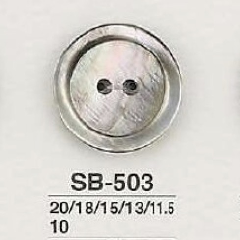 SB503 زر من صدفة عرق اللؤلؤ الأسود بفتحتين[Buttons] IRIS