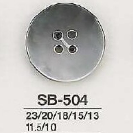 SB504 زر 4 ثقوب من صدفة اللؤلؤ الأسود[أزرار] IRIS
