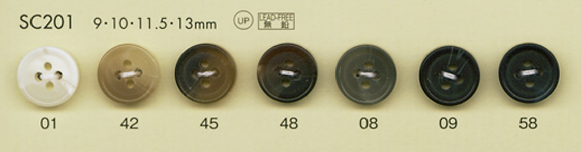 SC201 DAIYA BUTTONS سلسلة HYPER DURABLE المقاومة للصدمات زر بوليستر بنمط قرن الجاموس[أزرار] DAIYA BUTTON