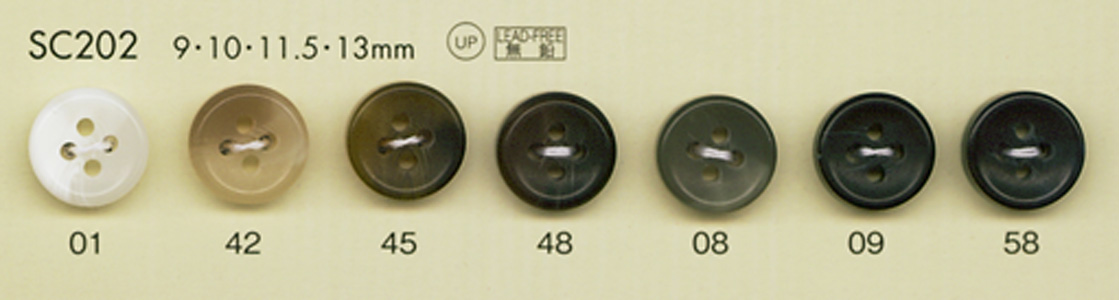 SC202 DAIYA BUTTONS زر بوليستر مقاوم للصدمات من سلسلة HYPER DURABLE بتصميم قرن الجاموس[أزرار] DAIYA BUTTON